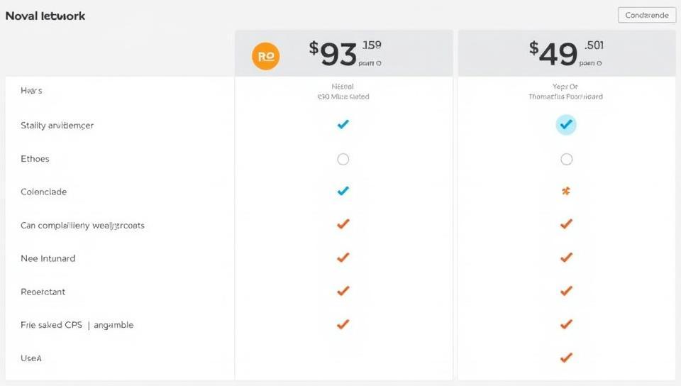 Tabla comparativa de planes Nova Network